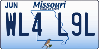 MO license plate WL4L9L