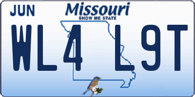 MO license plate WL4L9T