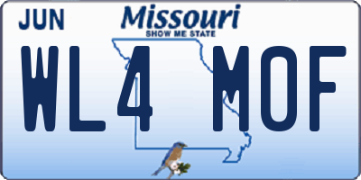 MO license plate WL4M0F