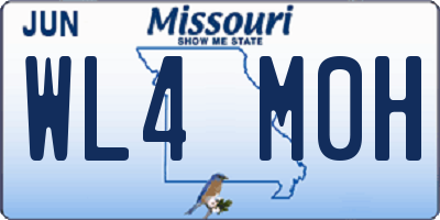 MO license plate WL4M0H