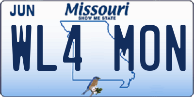 MO license plate WL4M0N
