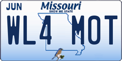 MO license plate WL4M0T