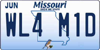 MO license plate WL4M1D