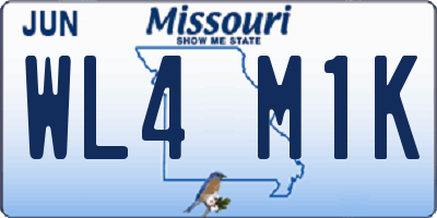 MO license plate WL4M1K