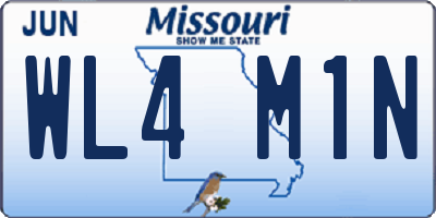 MO license plate WL4M1N