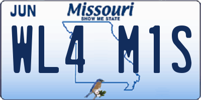 MO license plate WL4M1S