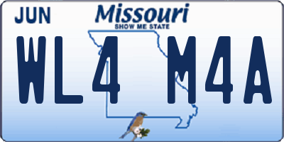 MO license plate WL4M4A