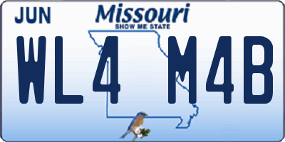 MO license plate WL4M4B