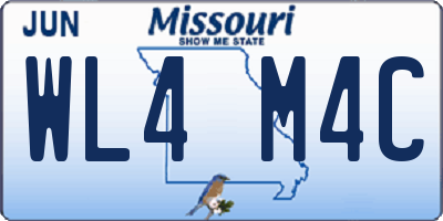 MO license plate WL4M4C