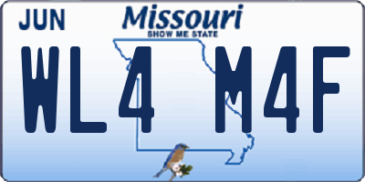 MO license plate WL4M4F