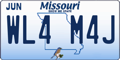 MO license plate WL4M4J