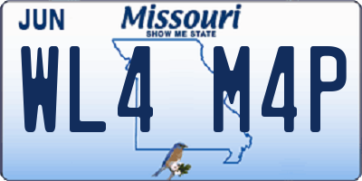 MO license plate WL4M4P