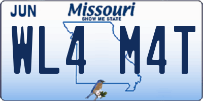 MO license plate WL4M4T