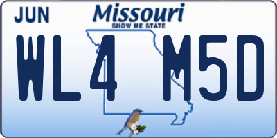 MO license plate WL4M5D