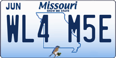 MO license plate WL4M5E