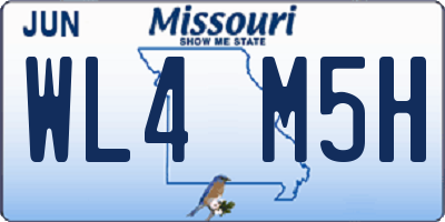 MO license plate WL4M5H