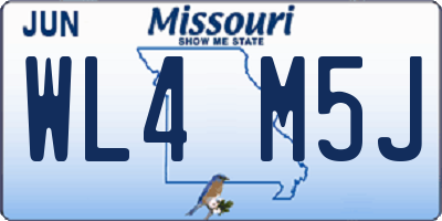MO license plate WL4M5J