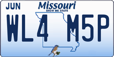 MO license plate WL4M5P