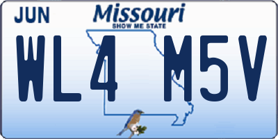 MO license plate WL4M5V