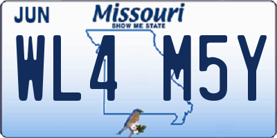 MO license plate WL4M5Y