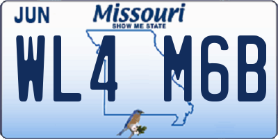 MO license plate WL4M6B