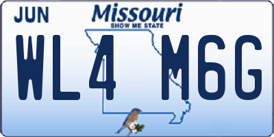 MO license plate WL4M6G