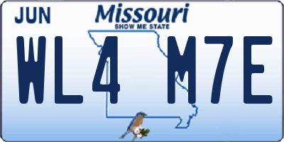 MO license plate WL4M7E