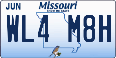 MO license plate WL4M8H