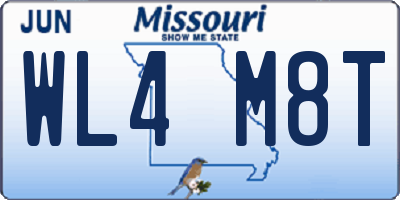MO license plate WL4M8T