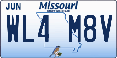 MO license plate WL4M8V
