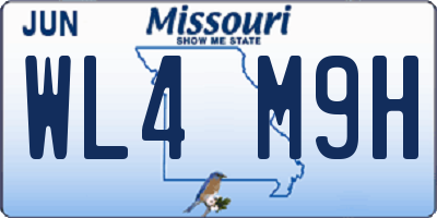MO license plate WL4M9H