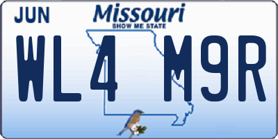 MO license plate WL4M9R