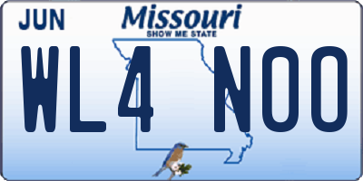 MO license plate WL4N0O