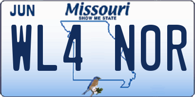 MO license plate WL4N0R