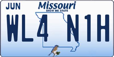 MO license plate WL4N1H