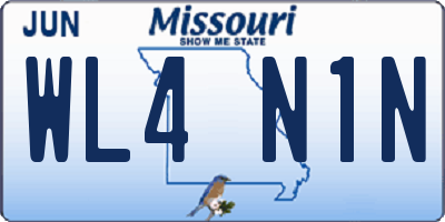 MO license plate WL4N1N