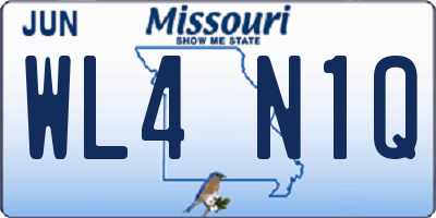 MO license plate WL4N1Q