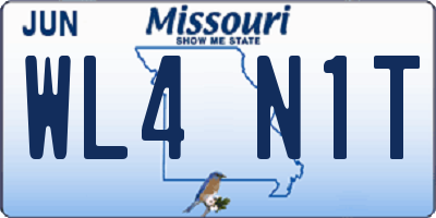 MO license plate WL4N1T