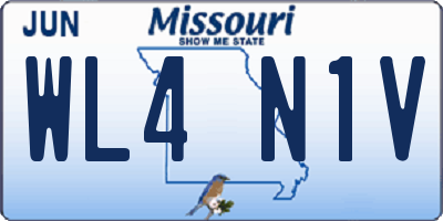MO license plate WL4N1V