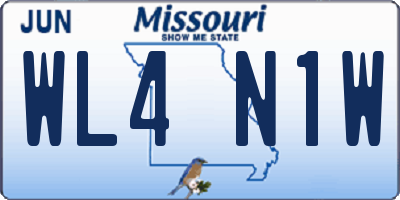 MO license plate WL4N1W