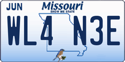 MO license plate WL4N3E