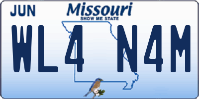 MO license plate WL4N4M