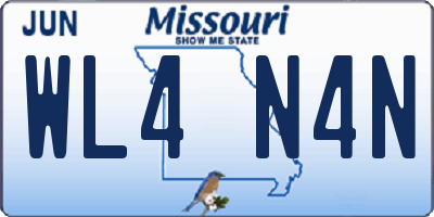 MO license plate WL4N4N
