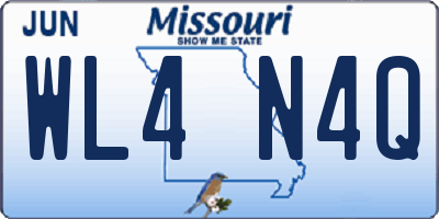 MO license plate WL4N4Q