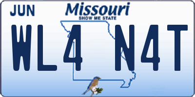 MO license plate WL4N4T