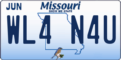 MO license plate WL4N4U