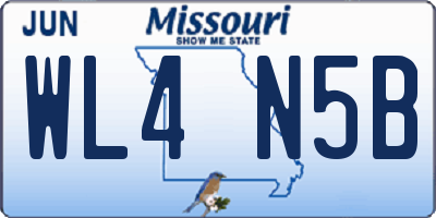MO license plate WL4N5B