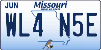 MO license plate WL4N5E