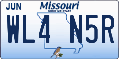 MO license plate WL4N5R