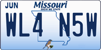MO license plate WL4N5W